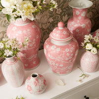 Pink Chinoiserie Vases (Set of 5)
