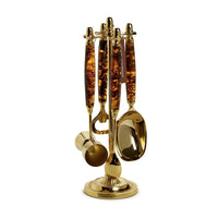 4 Piece Tortoise Bar Set with Stand