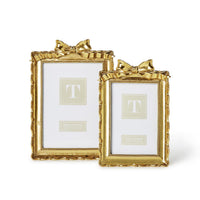 Vintage Gold Frames with Accent Bow (Set of 2)
