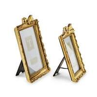 Vintage Gold Frames with Accent Bow (Set of 2)