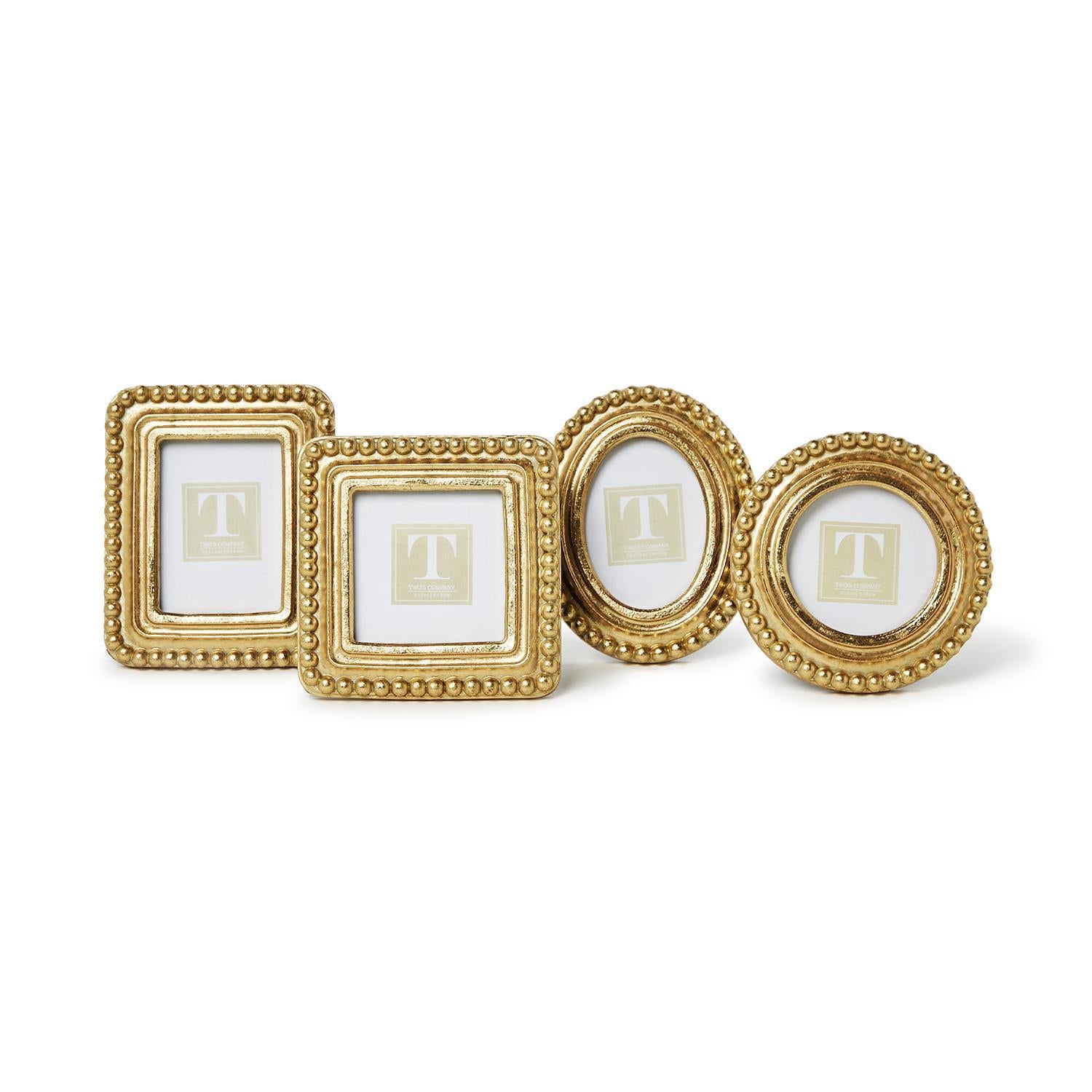 Beaded Texture Gold Photo Frames (Set of 4)