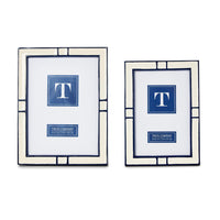 Navy and Cream Photo Frames (Set of 2)