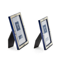 Navy and Cream Photo Frames (Set of 2)