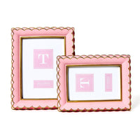 Pink Scalloped Picture Frames (Set of 2)