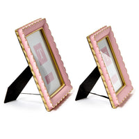 Pink Scalloped Picture Frames (Set of 2)
