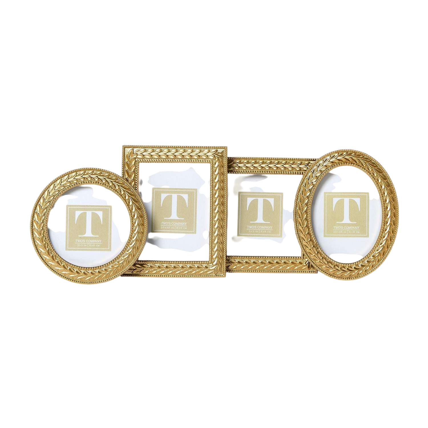Laurel Wreath Gold Photo Frames (Set of 4)