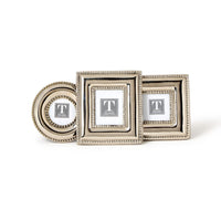 Silver Bead Mini Photo Frames (Set of 3)
