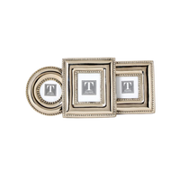 Silver Bead Mini Photo Frames (Set of 3)