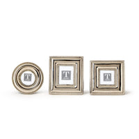 Silver Bead Mini Photo Frames (Set of 3)