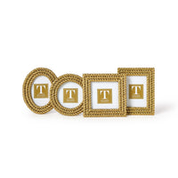 Gold Rope Mini Photo Frames (Set of 4)