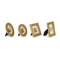 Gold Rope Mini Photo Frames (Set of 4)
