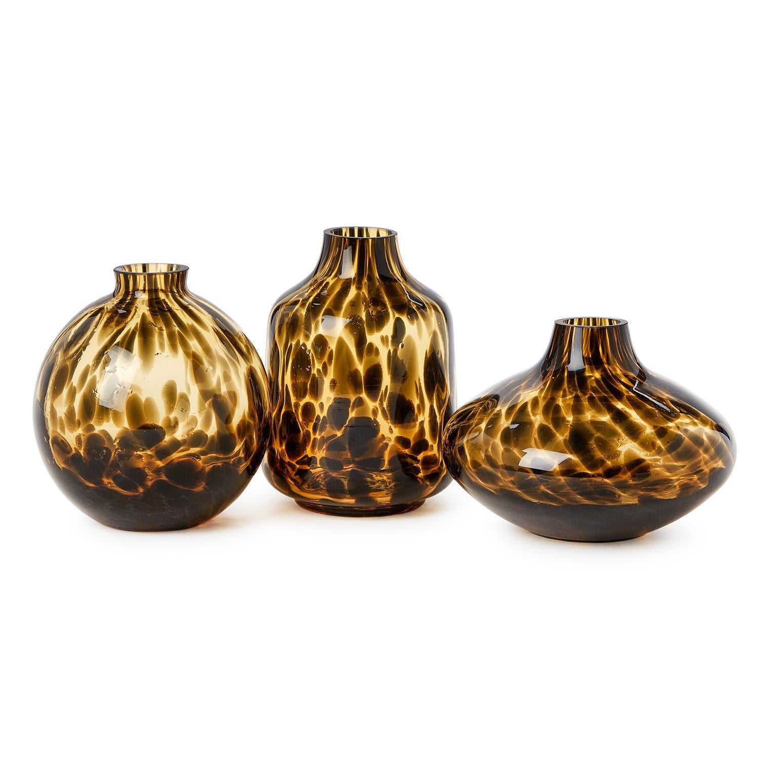 Tortoise Print Vases (Set of 3)