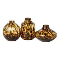 Tortoise Print Vases (Set of 3)