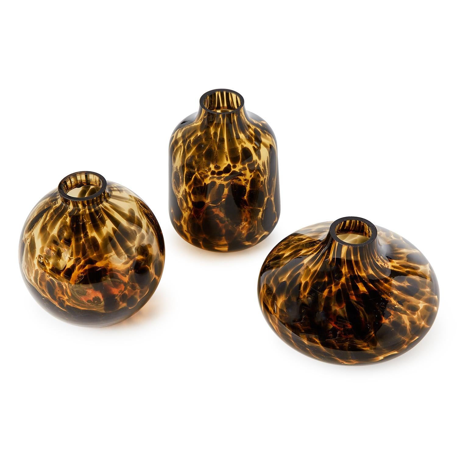 Tortoise Print Vases (Set of 3)