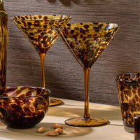 Tortoise Print Martini Glass (Set of 4)
