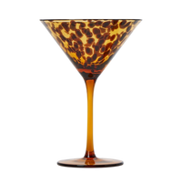 Tortoise Print Martini Glass (Set of 4)