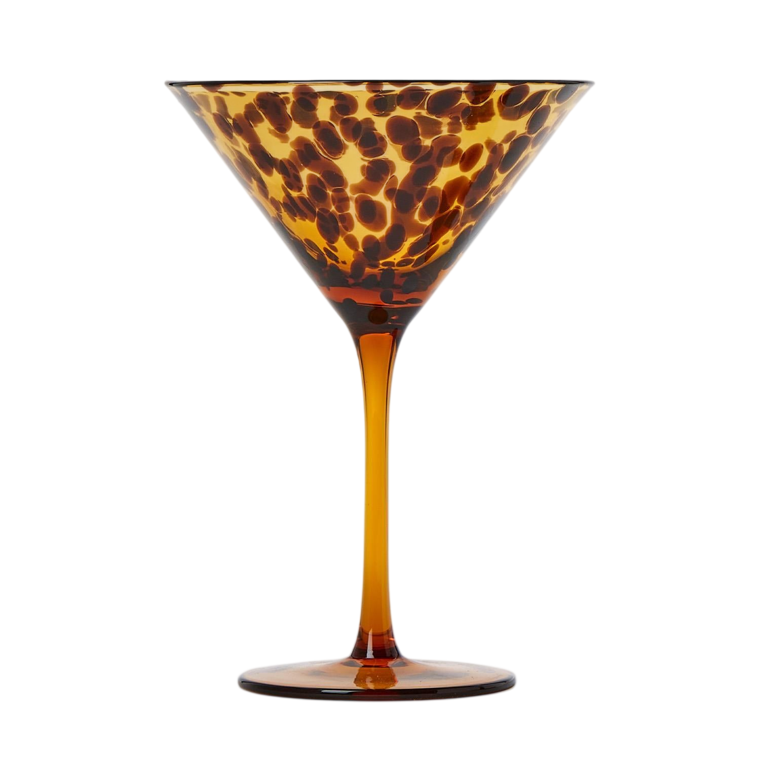 Tortoise Print Martini Glass (Set of 4)