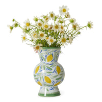 Hand-Painted Lemon Vases (Set of 2)