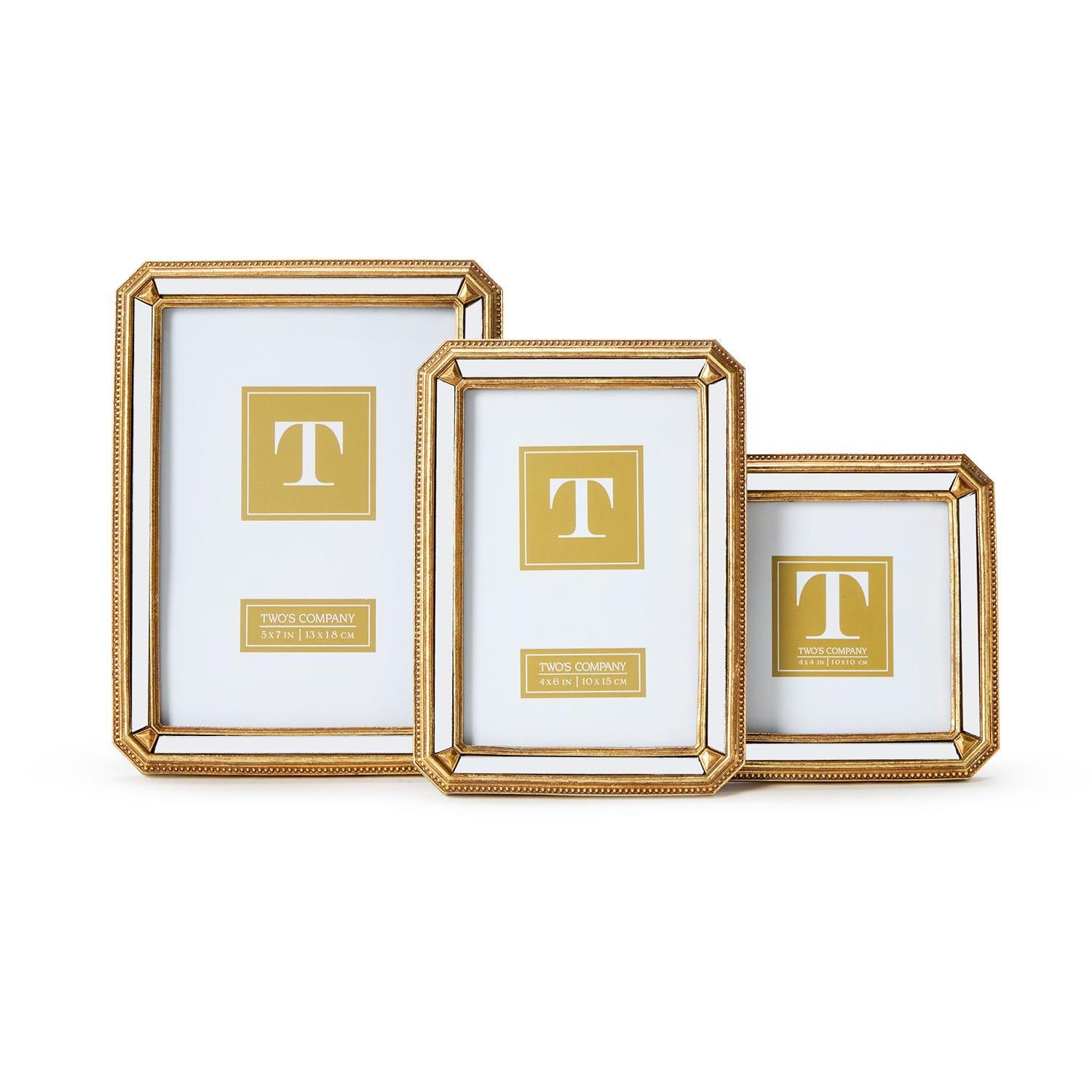 Reflections Beveled Mirror Photo Frames (Set of 3)
