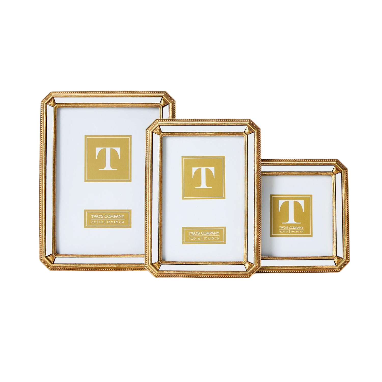 Reflections Beveled Mirror Photo Frames (Set of 3)