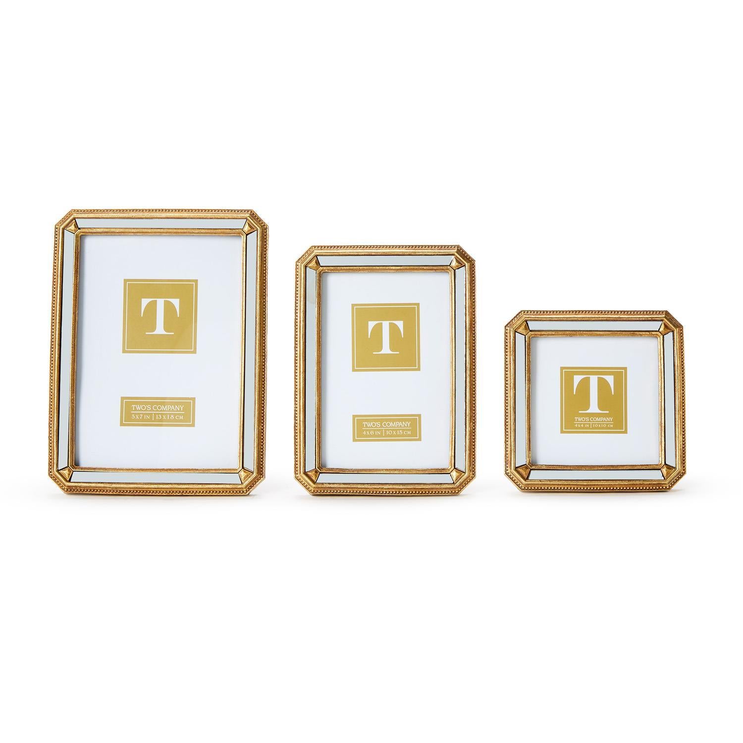 Reflections Beveled Mirror Photo Frames (Set of 3)