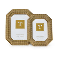 Gold Beaded Photo Frames (Set of 2)