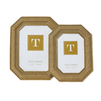 Gold Beaded Photo Frames (Set of 2)