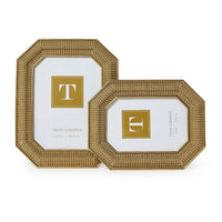 Gold Beaded Photo Frames (Set of 2)
