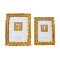 Blonde Faux Bamboo Photo Frames (Set of 2)
