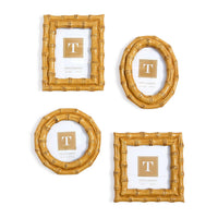 Blonde Faux Bamboo Photo Frames (Set of 4)