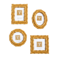 Blonde Faux Bamboo Photo Frames (Set of 4)