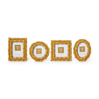 Blonde Faux Bamboo Photo Frames (Set of 4)
