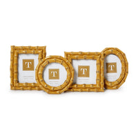 Blonde Faux Bamboo Photo Frames (Set of 4)