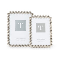 Silver Metallic Ball Photo Frames (Set of 2)