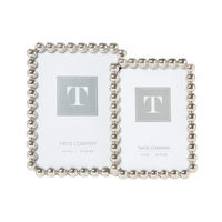 Silver Metallic Ball Photo Frames (Set of 2)