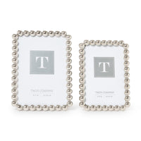 Silver Metallic Ball Photo Frames (Set of 2)