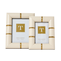 Faux Bone Inlay Photo Frames (Set of 2)