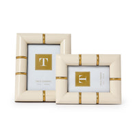 Faux Bone Inlay Photo Frames (Set of 2)
