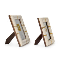 Faux Bone Inlay Photo Frames (Set of 2)