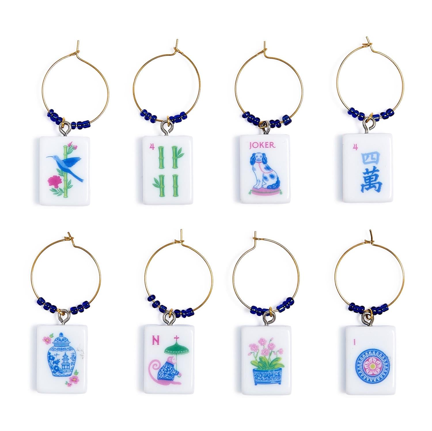 Mahjong Wine Charms (Set of 6)