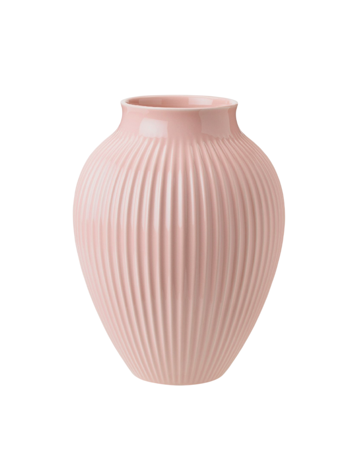 Knabstrup Vase, Pink, Grooves