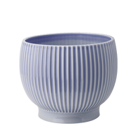 Knabstrup Flowerpot with Grooves, Lavender Blue