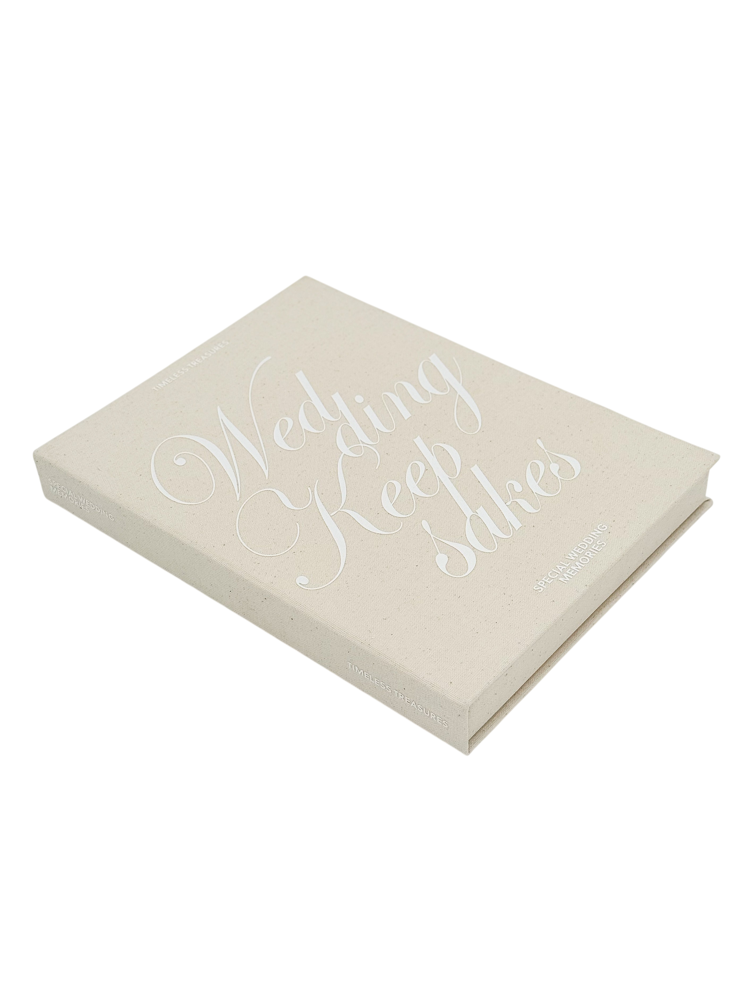 Linen Wedding Keepsake Book Box