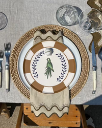 The Figata Placemat Set of 4 - Ecru / Olive