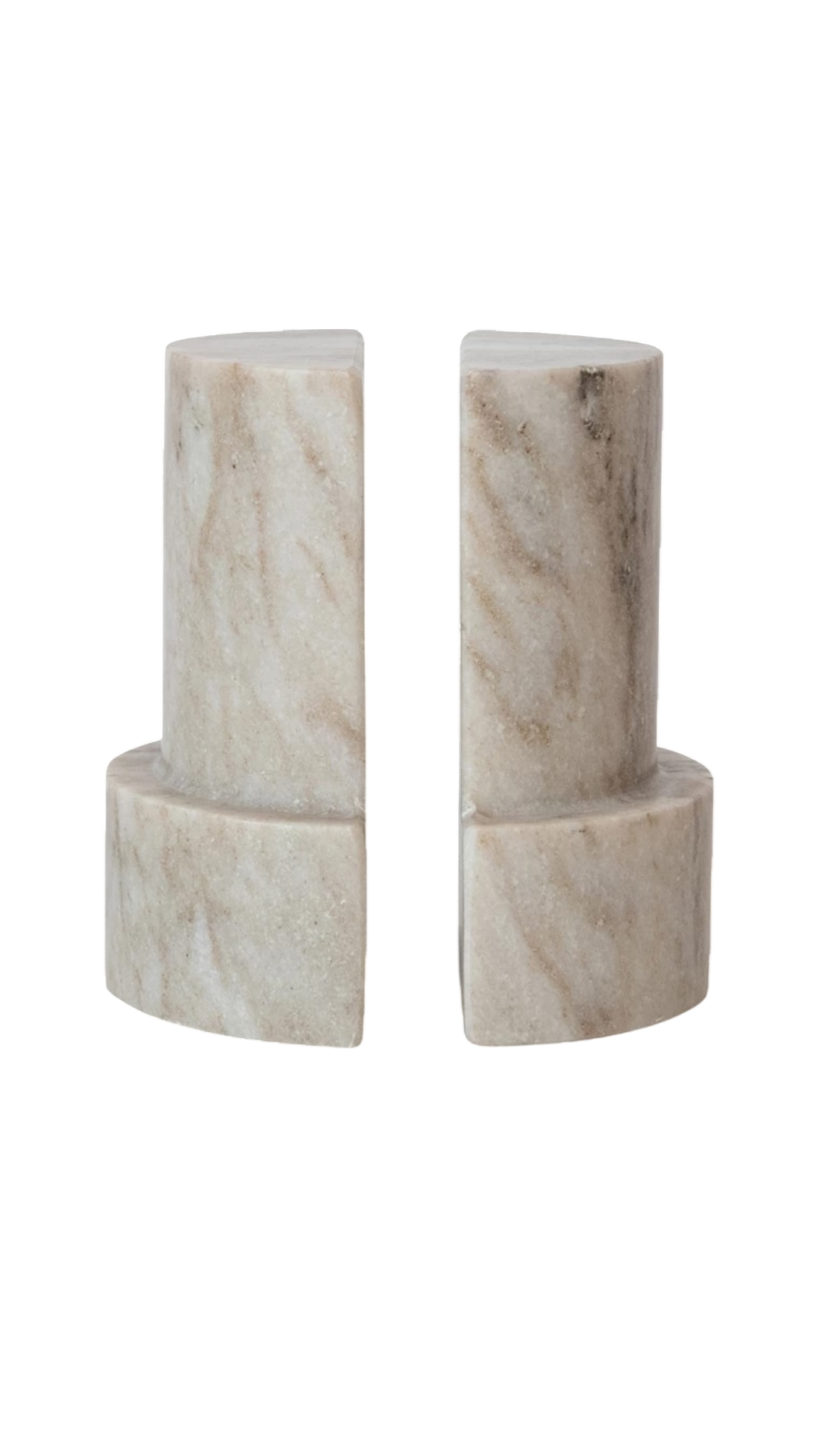 Roya Marble Bookends, Set of 2