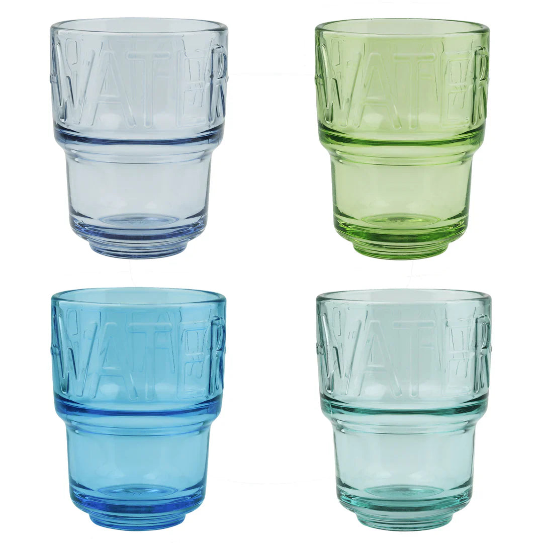 Assorted Colors Water Tumblers – Set of 4