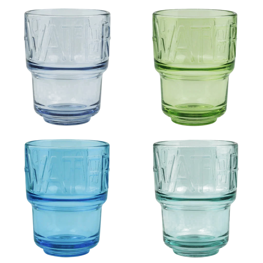 Assorted Colors Water Tumblers – Set of 4