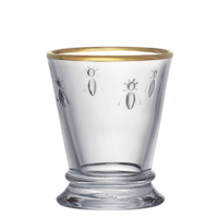 Gold-Rim Bee Tumblers — Set of 4