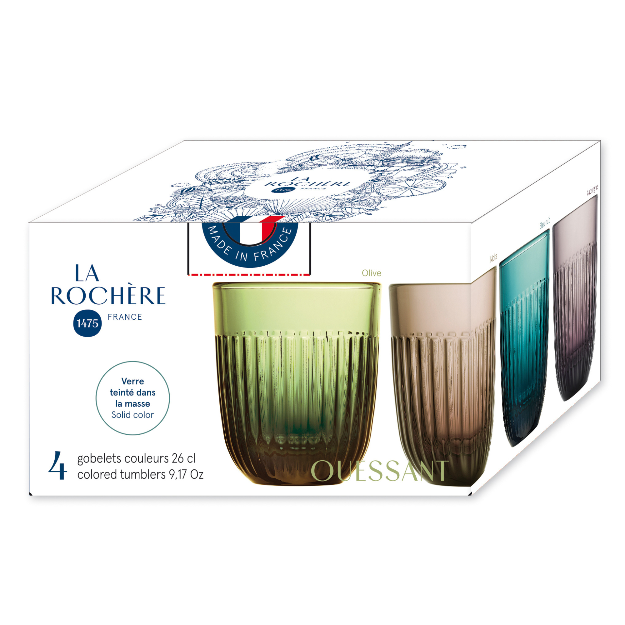 Ouessant Colored Tumblers – Set of 4