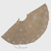 Extra Large Snowflake Tree Skirt - Taupe